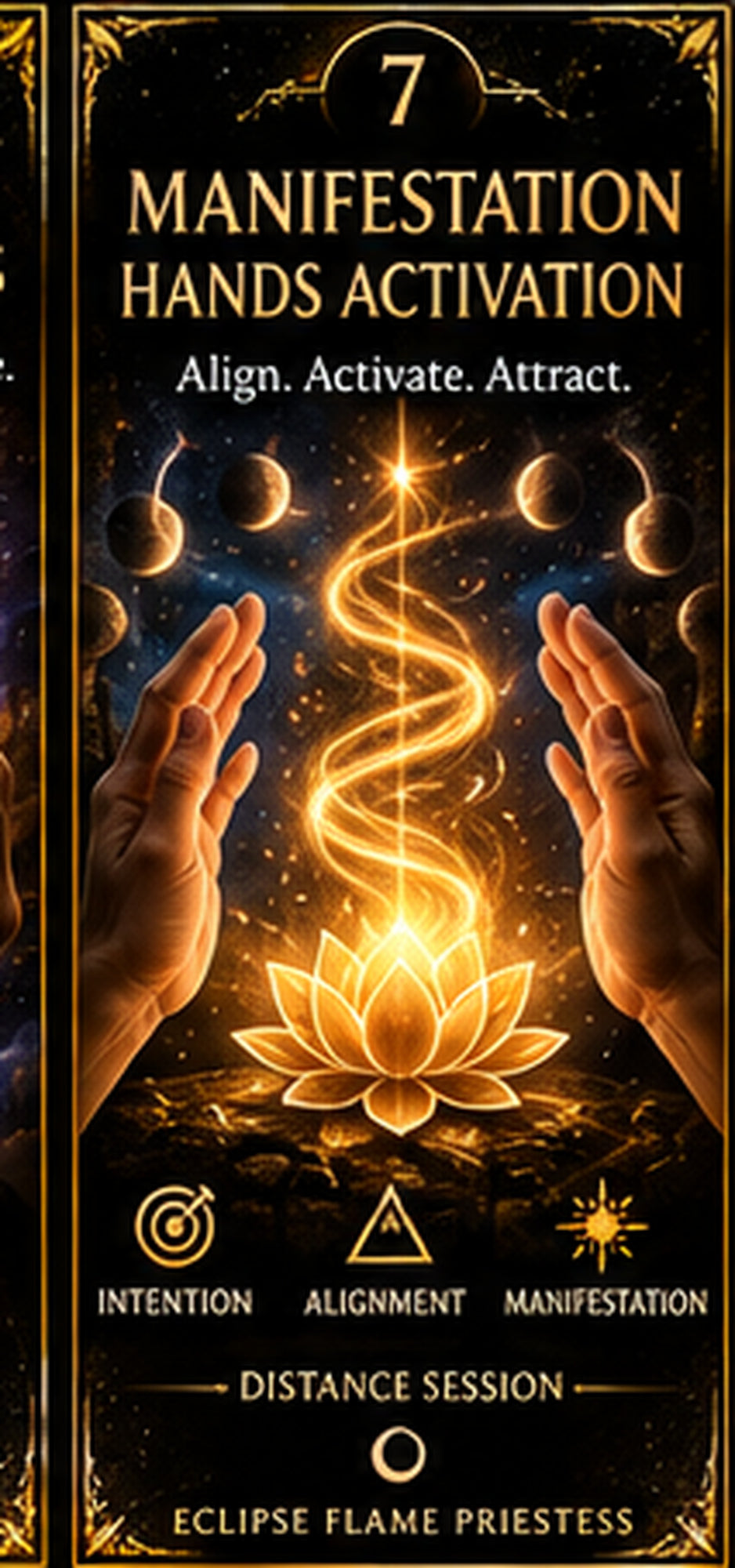 Manifestation Intention Ritual - Hands-Only Distance Session - hands-only spiritual distance session by Eclipse Flame Priestess