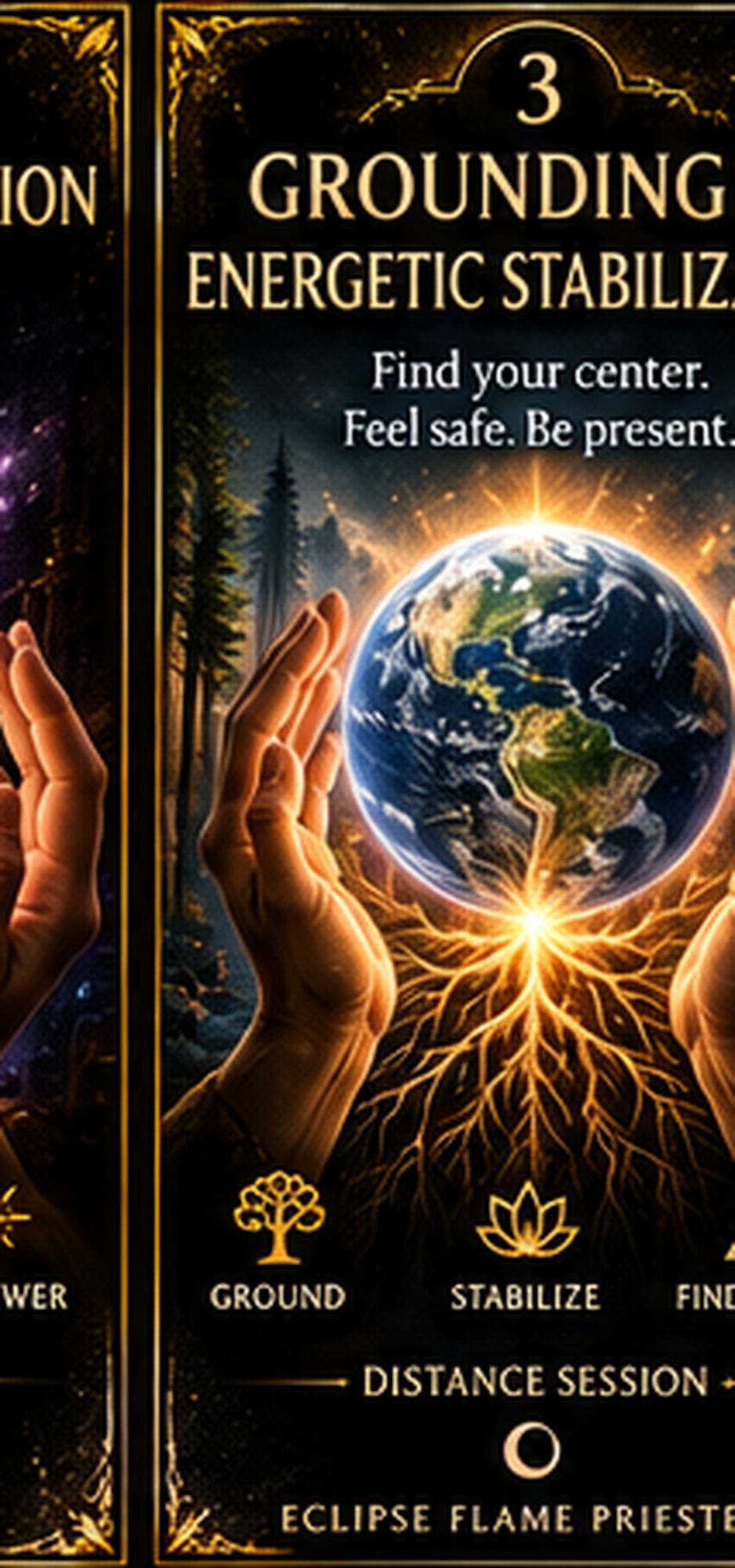 Grounding & Energy Balancing - Distance Session - hands-only spiritual distance session by Eclipse Flame Priestess