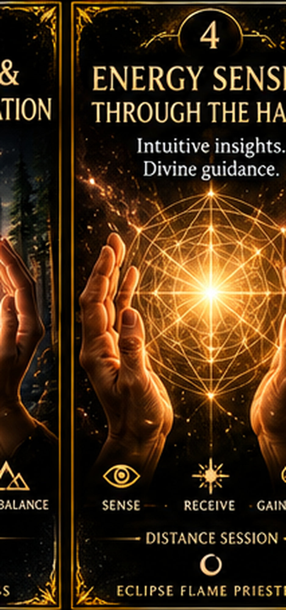 Intuitive Energy Reading Through the Hands - hands-only spiritual distance session by Eclipse Flame Priestess