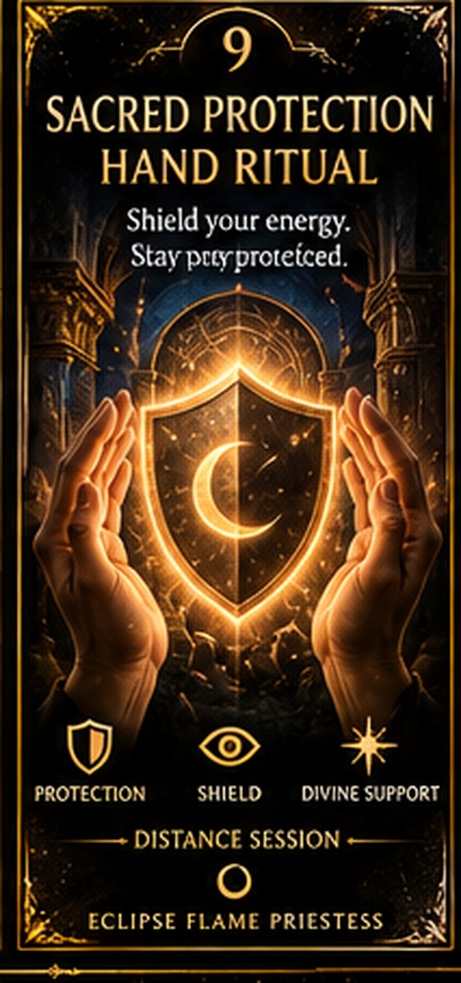 Spiritual Protection & Boundary Ritual - Distance Session - hands-only spiritual distance session by Eclipse Flame Priestess