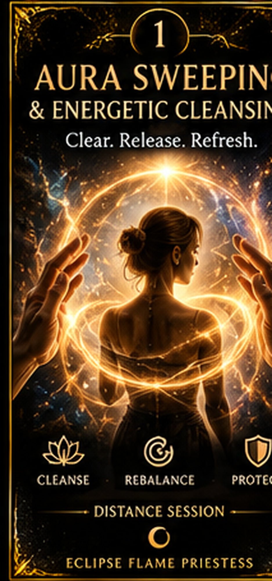Aura Sweeping & Energy Cleansing - Distance Session - Eclipse flame priestess