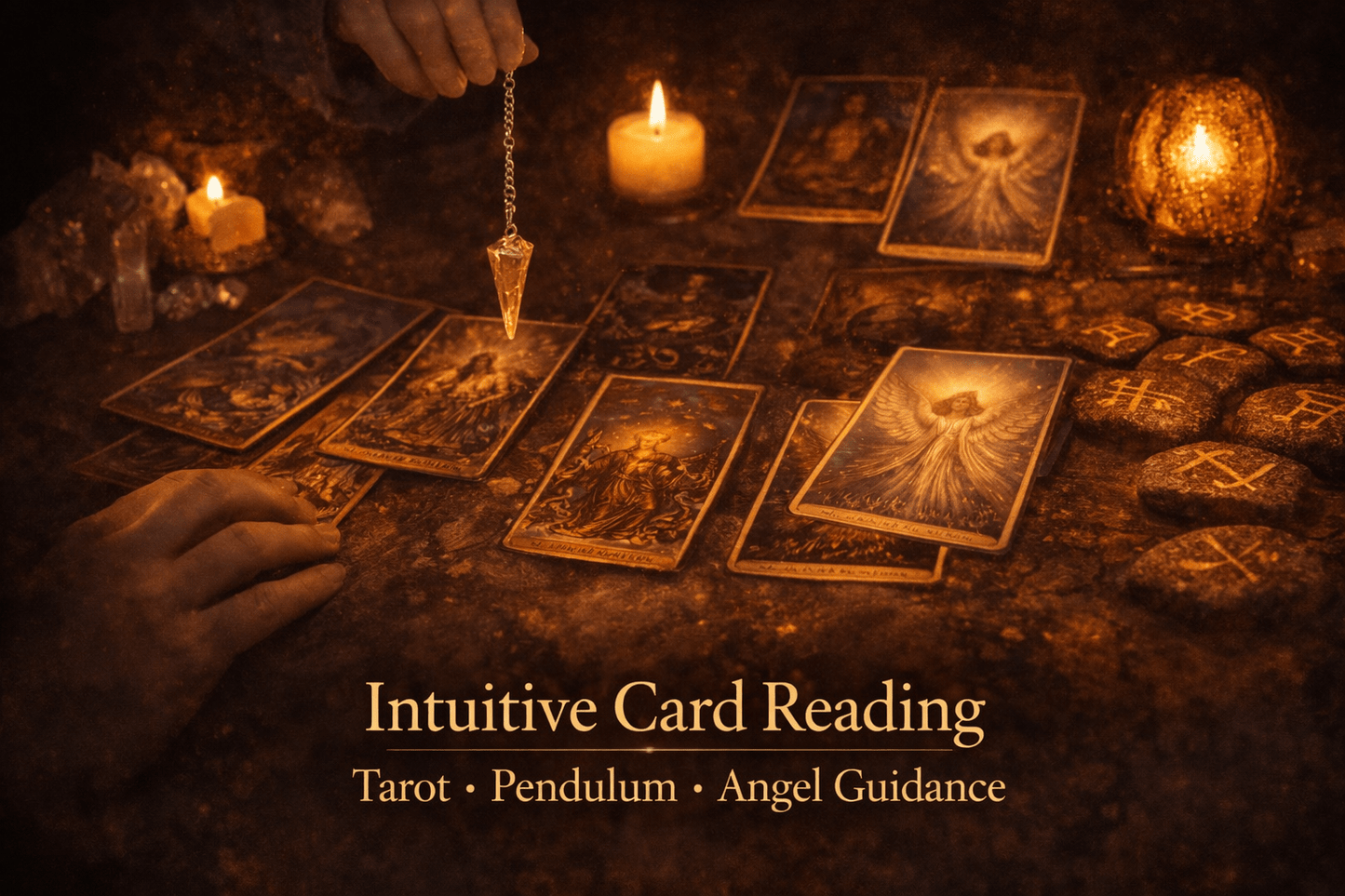 Intuitive Card Reading: Tarot, Runes & Angel Card Guidance - Eclipse flame priestess