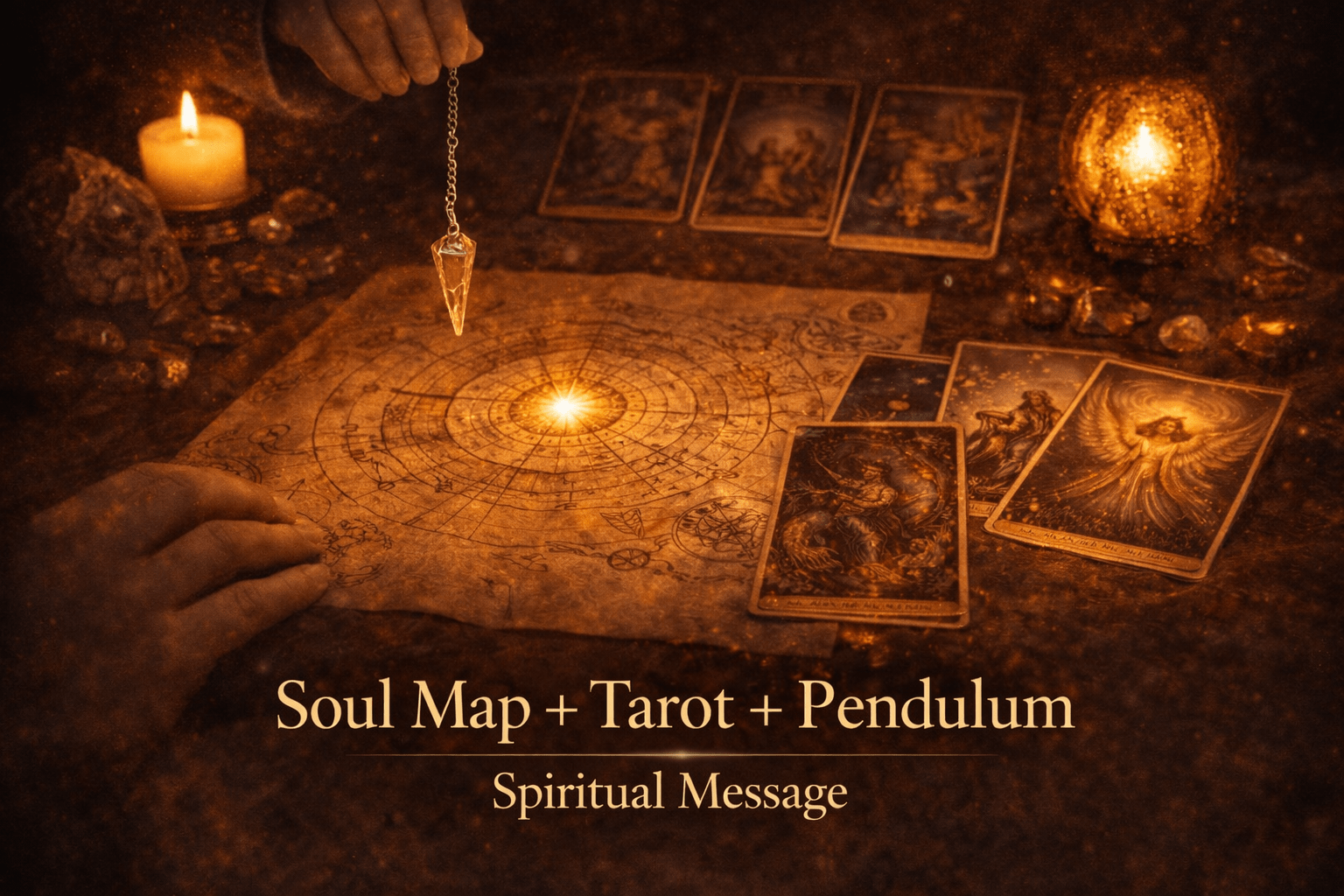 Soul map + tarot + pendulum + spiritual message - Eclipse flame priestess